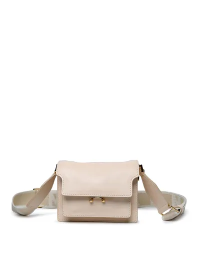 Marni Trunk Medium Shoulder Bag  In White