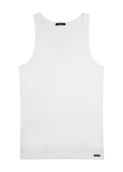 Tom Ford Ribbed Jersey Vest In White