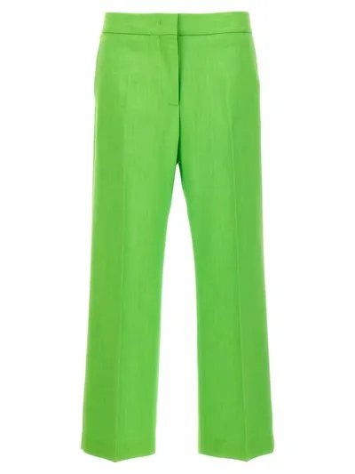 Msgm Straight Leg Pants In Green