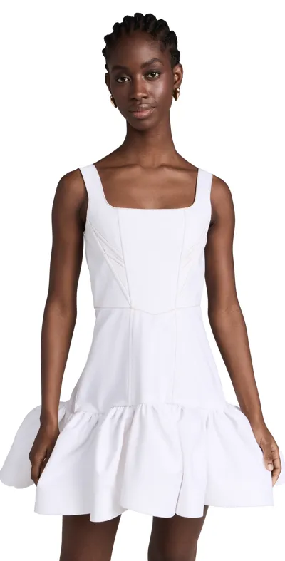 Bach Mai Corset Mini Volant Dress White 4