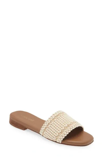 Kaanas Ayla Slide Sandal In Light Beige