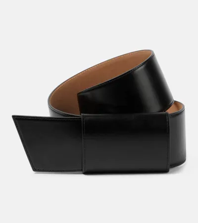 Alaïa Knot Leather Belt In Black