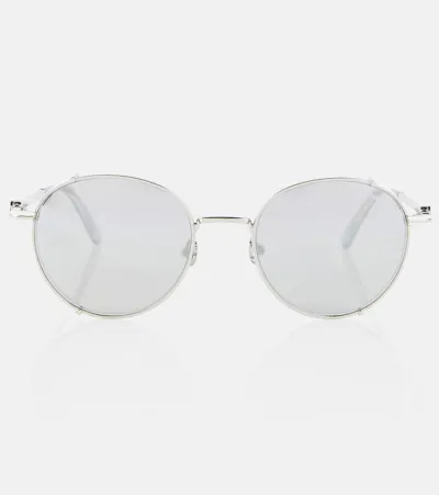 Moncler Round Sunglasses In Yellow