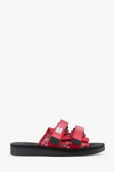 Suicoke Moto-cab-pt02 Flats In Red Nylon