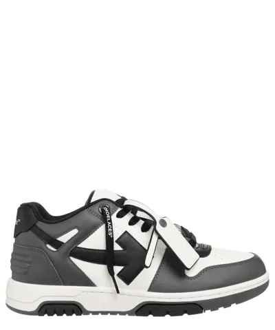 Pre-owned Off-white Sneaker Herren Out Of Office Omia189s24lea0060710 White - Dark Grey In Weiss