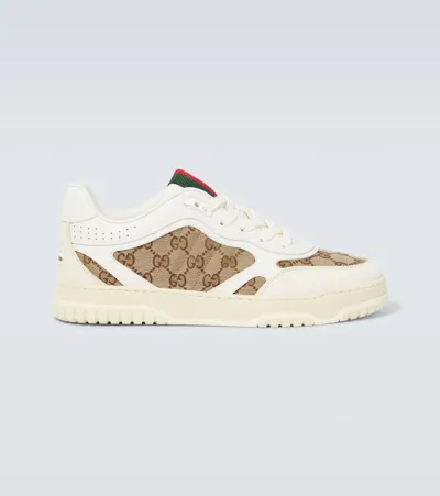 Gucci Re-web Sneakers In Ivory Beige