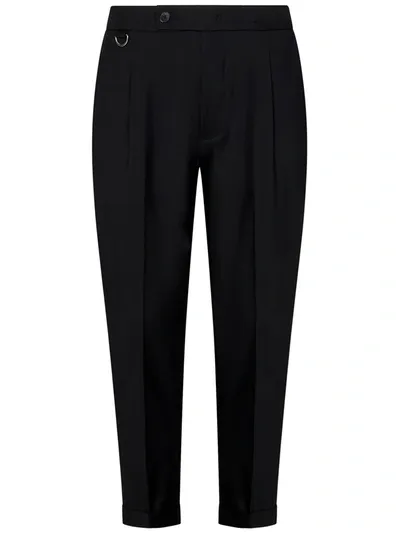 Low Brand Riviera Elastic Trousers In Dark Navy