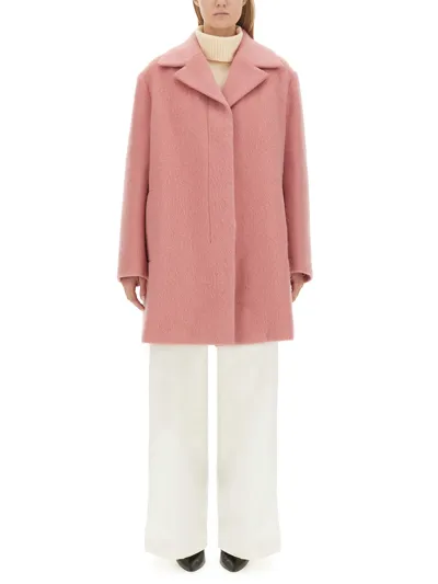 Jil Sander Oversized Caban Jacket In Pink