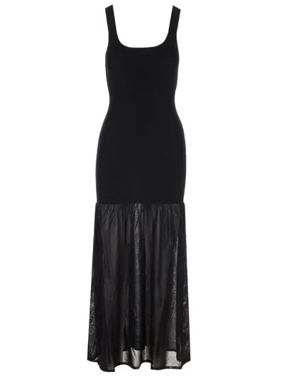 Matteau Drop Waist Knit Dress In Black