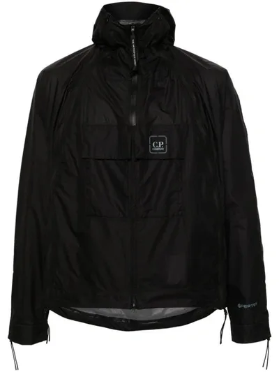 C.p. Company Bloom Pertex Hooded Jacket In Black