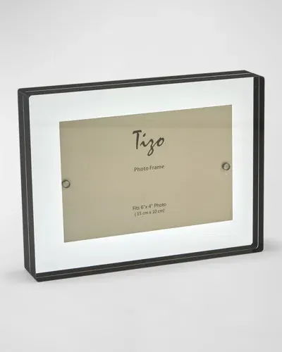 Tizo Lucite Floating Frame, 4" X 6" In Clear &amp; Black