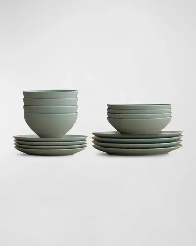 Lifetime Brands Core 16-piece Dinnerware Set In Green