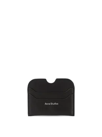 Acne Studios Card Holder With Logo In Black