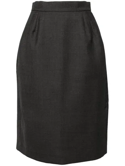 Alainpaul Open Tailored Skirt In Grey