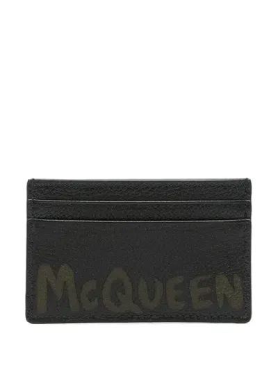 Alexander Mcqueen Alexander Mc Queen Logo Leather Credit Card Case