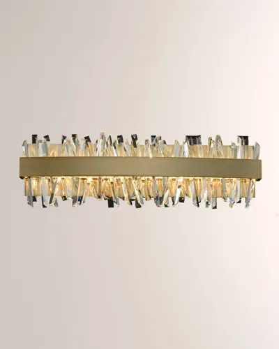 Allegri Crystal By Kalco Lighting Glacier 24" Led Bath Vanity Light In Brushed Champagne Gold