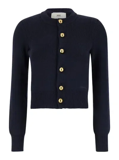 Ami Alexandre Mattiussi Sailor Cardigan In Blue