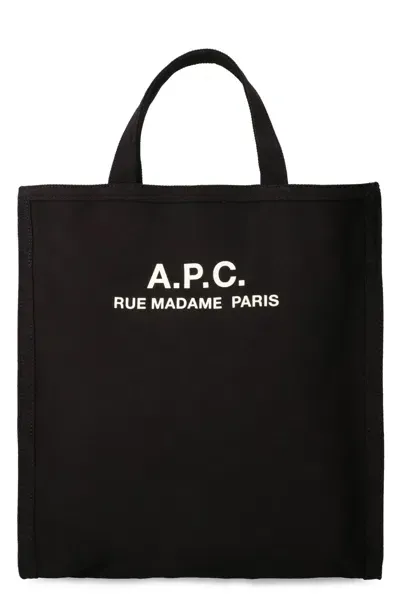 Apc Recuperation Canvas Tote Bag In Black