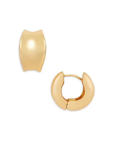 Aqua Chunky Huggie Hoop Earrings In Gold Tone - Exclusive