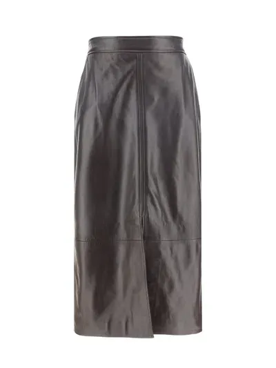 Arma Leather Arkina Skirt In Brown