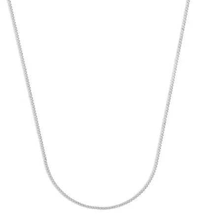 Astrid & Miyu White Gold Bold Miyu Necklace In Silver