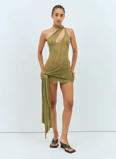 Aya Muse Leia Mini Dress In Green