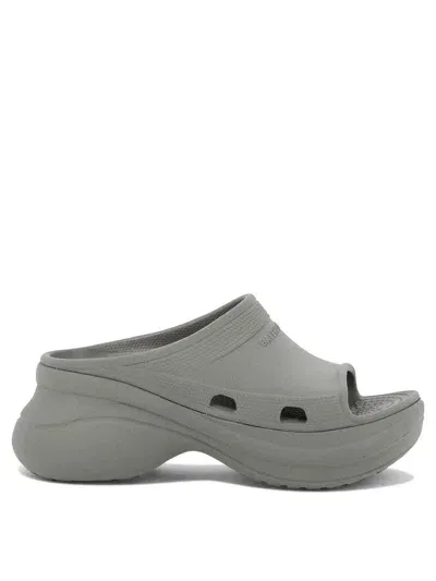 Balenciaga X Crocs™ Pool Platform Slides In White