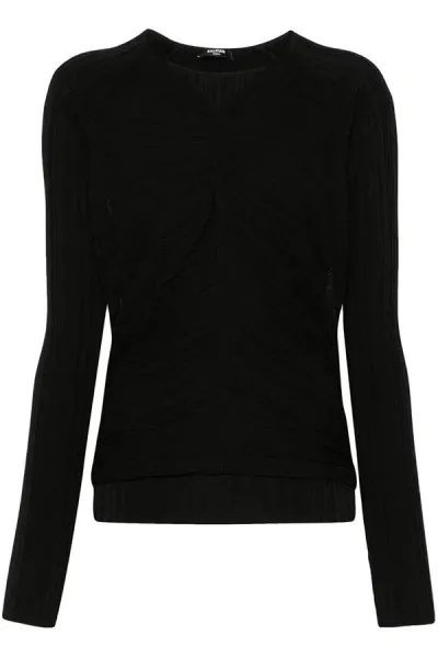 Balmain Pleated Blouse In Black