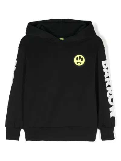 Barrow Kids' Logo-print Hoodie In Black