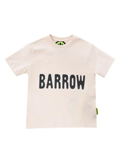 Barrow Kids' Logo-print T-shirt In Neutrals