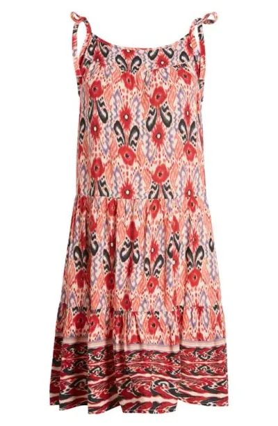 Beachlunchlounge Skylar Paisley Floral Sundress In Ikat Wallpaper