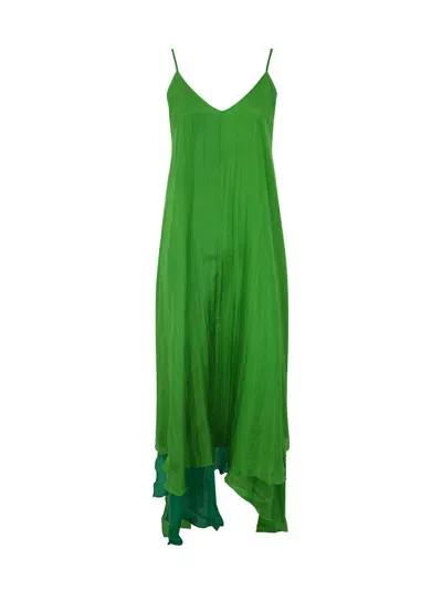 Bianco Levrin Moon Dress In Green