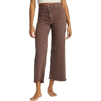 Billabong Free Fall Stretch Crop Wide Leg Pants In Kona