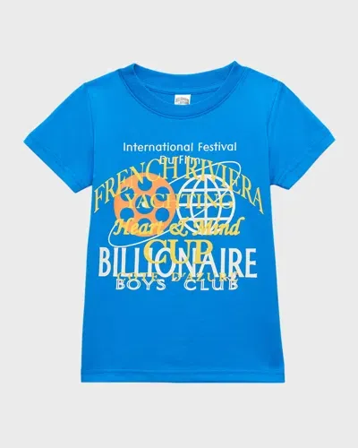 Billionaire Boys Club Kids' Boy's Cannes Graphic T-shirt In Sky Diver