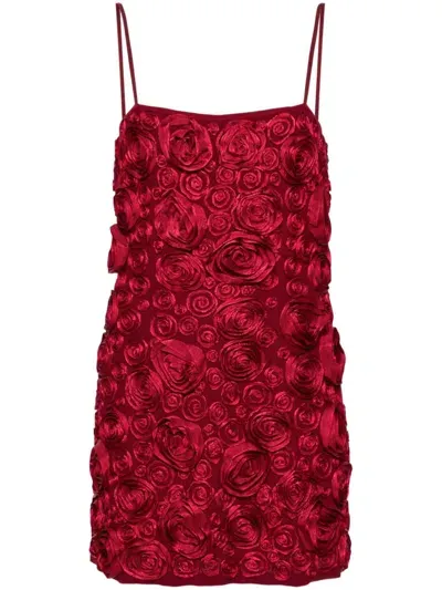 Blumarine 3d-detail Mini Dress In Rot