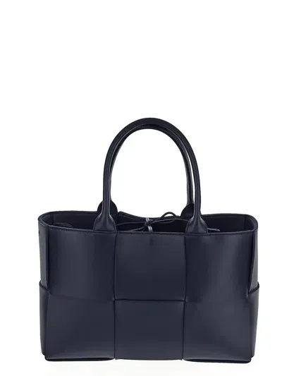 Bottega Veneta Leather Arco Tote Bag In Blue