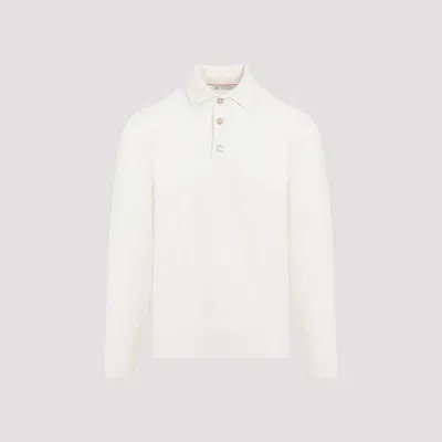 Brunello Cucinelli Knit Polo In White