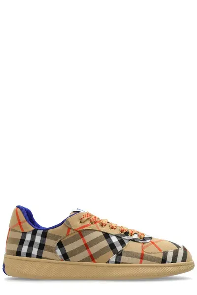 Burberry Box Checked Sneakers In Multicolor