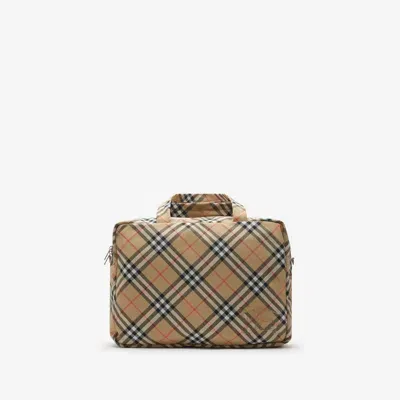 Burberry Check Duffle Bag In Sand