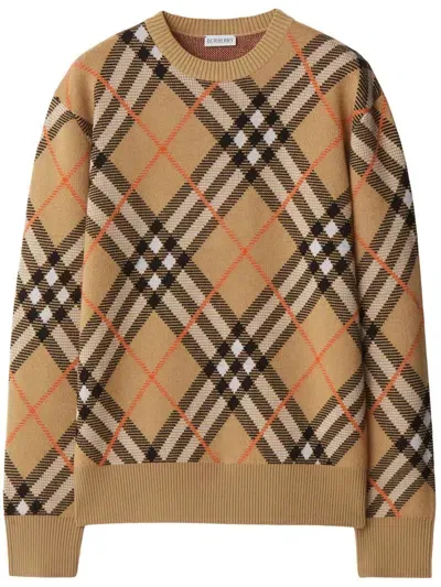 Burberry Nova Check Long-sleeve Jumper In Multicolor