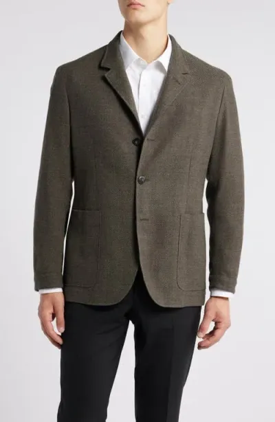 Canali Nuvola Trim Fit Wool & Cotton Sport Coat In Brown