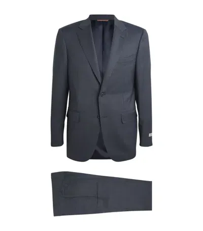 Canali Wool 2-piece Suit In Navy