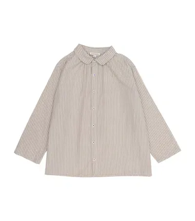 Caramel Kids' Cotton Aloe Shirt In Beige