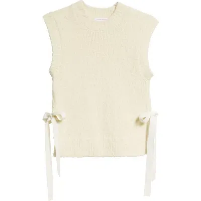 Cecilie Bahnsen Owen Merino Wool Blend Sweater Vest In White