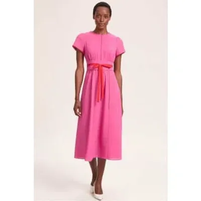 Cefinn Rosie Dress In Hot Pink Crimson