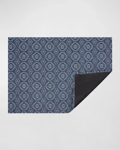 Chilewich Overshot Floor Mat, 4' X 6' In Denim