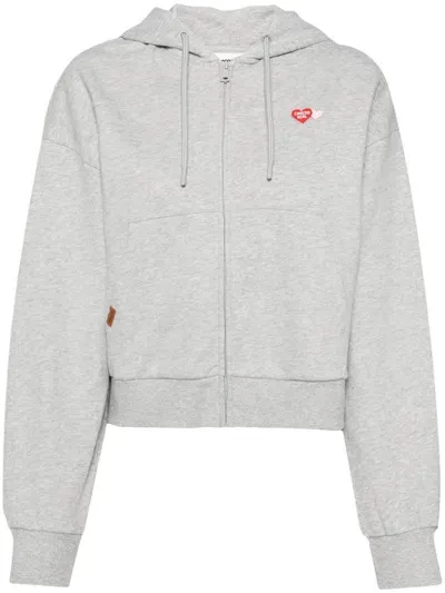 Chocoolate Logo-patched Hooded Jacket In Grey