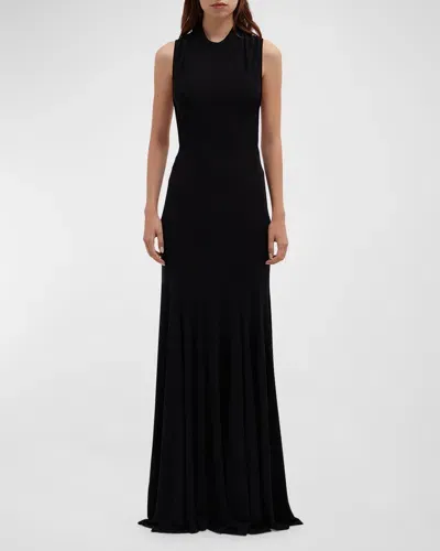 Christopher Esber Maico Backless A-line Gown In Black