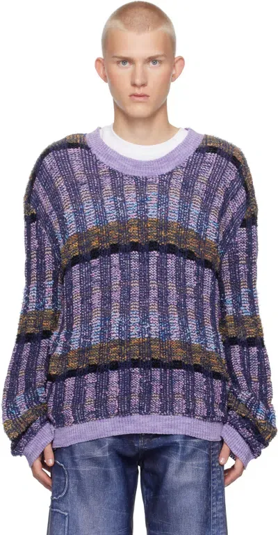 Collina Strada Purple Vitelli Edition Sweater In Vitelli Purple Plaid