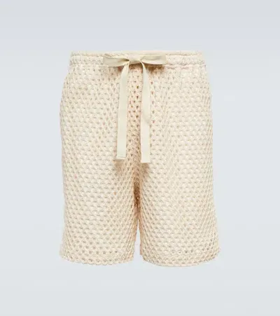 Commas Cotton-blend Shorts In Natural